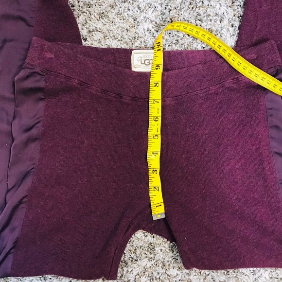 UGG Australia Purple Knit Cropped Leggings w/ Satin Side Detail - Picture 13 of 14